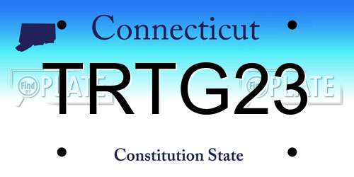 TRTG23 Connecticut License Plate