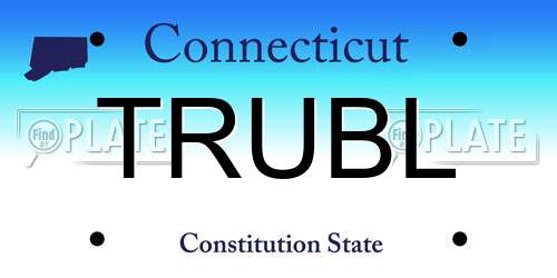TRUBL Connecticut License Plate
