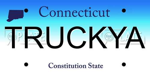 TRUCKYA Connecticut License Plate