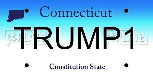 TRUMP1 Connecticut License Plate