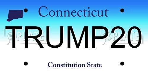 TRUMP20 Connecticut License Plate