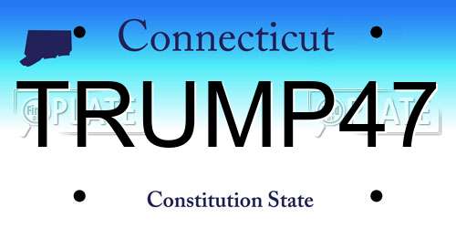 TRUMP47 Connecticut License Plate