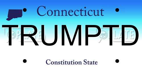 TRUMPTD Connecticut License Plate