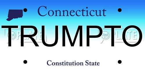 TRUMPTO Connecticut License Plate