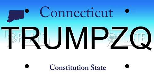 TRUMPZQ Connecticut License Plate