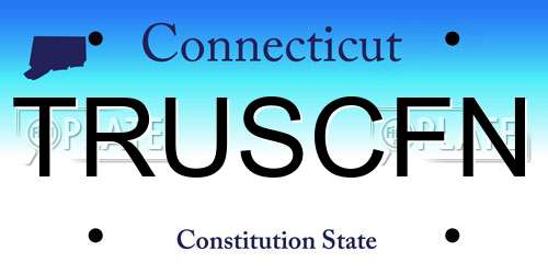 TRUSCFN Connecticut License Plate