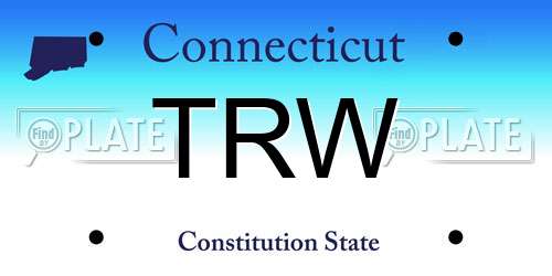 TRW Connecticut License Plate