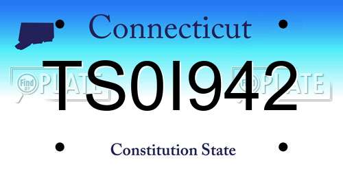 TS0I942 Connecticut License Plate