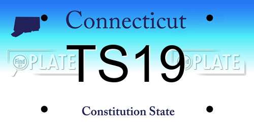 TS19 Connecticut License Plate
