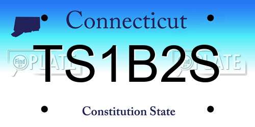 TS1B2S Connecticut License Plate