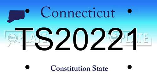 TS20221 Connecticut License Plate