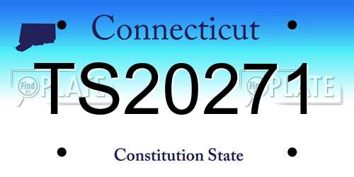 TS20271 Connecticut License Plate