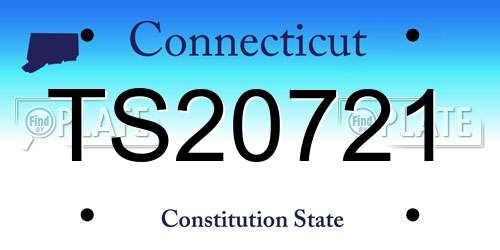 TS20721 Connecticut License Plate