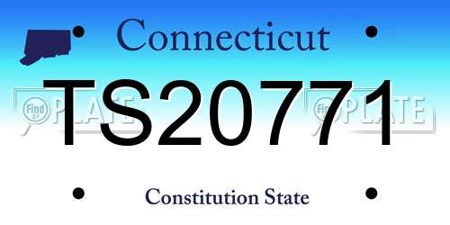 TS20771 Connecticut License Plate