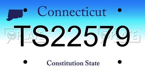 TS22579 Connecticut License Plate