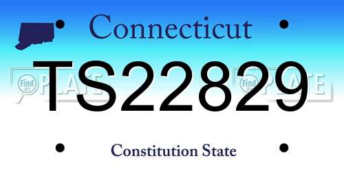 TS22829 Connecticut License Plate