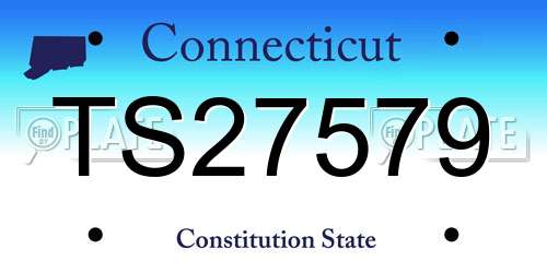 TS27579 Connecticut License Plate