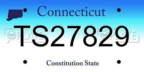 TS27829 Connecticut License Plate
