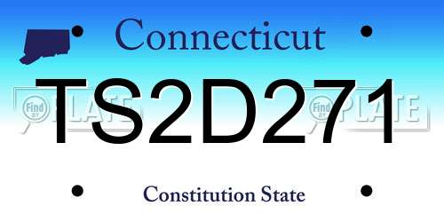 TS2D271 Connecticut License Plate