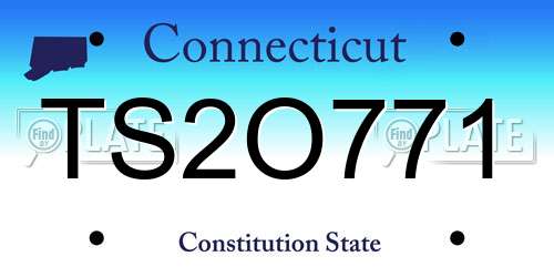 TS2O771 Connecticut License Plate