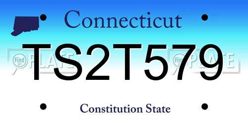 TS2T579 Connecticut License Plate