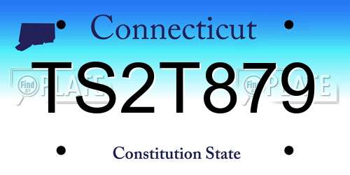 TS2T879 Connecticut License Plate