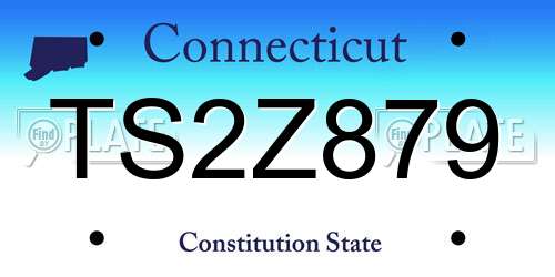 TS2Z879 Connecticut License Plate