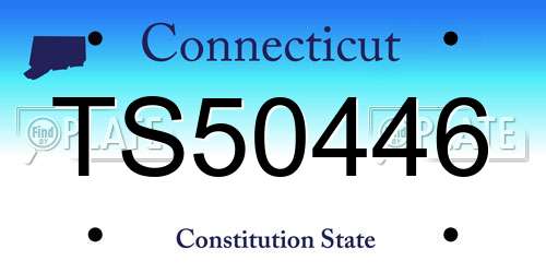 TS50446 Connecticut License Plate