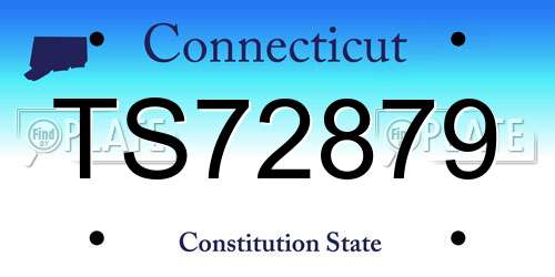 TS72879 Connecticut License Plate