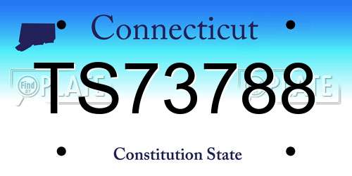 TS73788 Connecticut License Plate