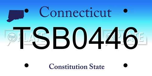 TSB0446 Connecticut License Plate