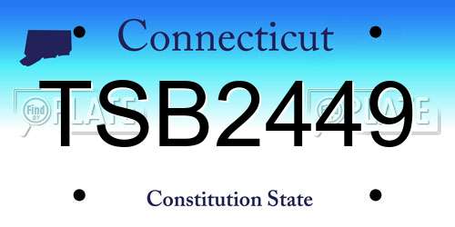TSB2449 Connecticut License Plate