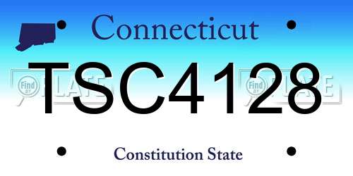 TSC4128 Connecticut License Plate