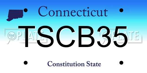 TSCB35 Connecticut License Plate