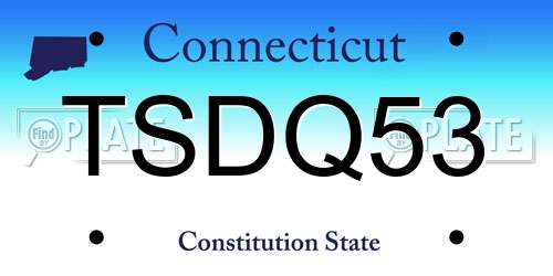 TSDQ53 Connecticut License Plate