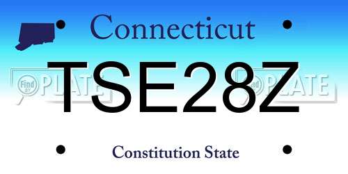 TSE28Z Connecticut License Plate