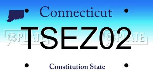 TSEZ02 Connecticut License Plate