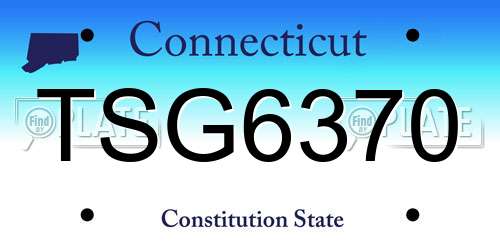 TSG6370 Connecticut License Plate