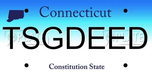 TSGDEED Connecticut License Plate
