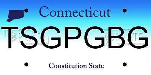 TSGPGBG Connecticut License Plate