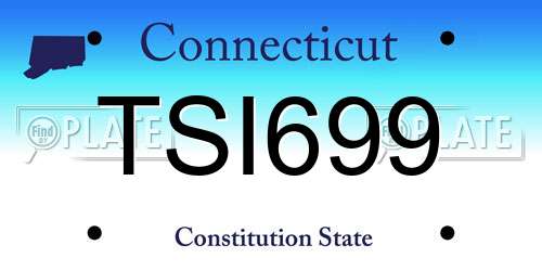 TSI699 Connecticut License Plate