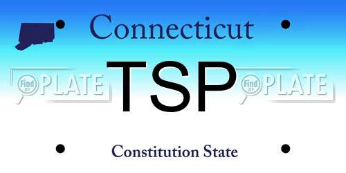 TSP Connecticut License Plate