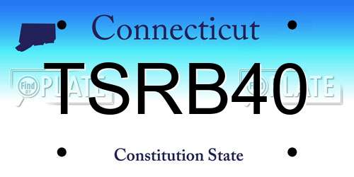 TSRB40 Connecticut License Plate