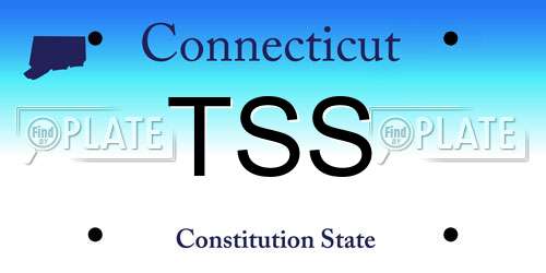 TSS Connecticut License Plate