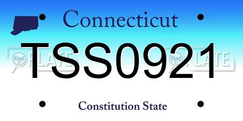 TSS0921 Connecticut License Plate