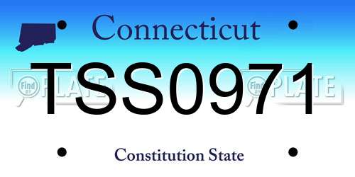 TSS0971 Connecticut License Plate