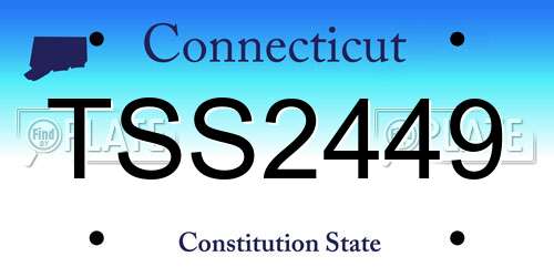 TSS2449 Connecticut License Plate