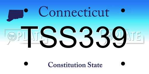 TSS339 Connecticut License Plate