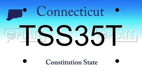 TSS35T Connecticut License Plate