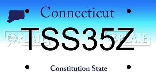 TSS35Z Connecticut License Plate